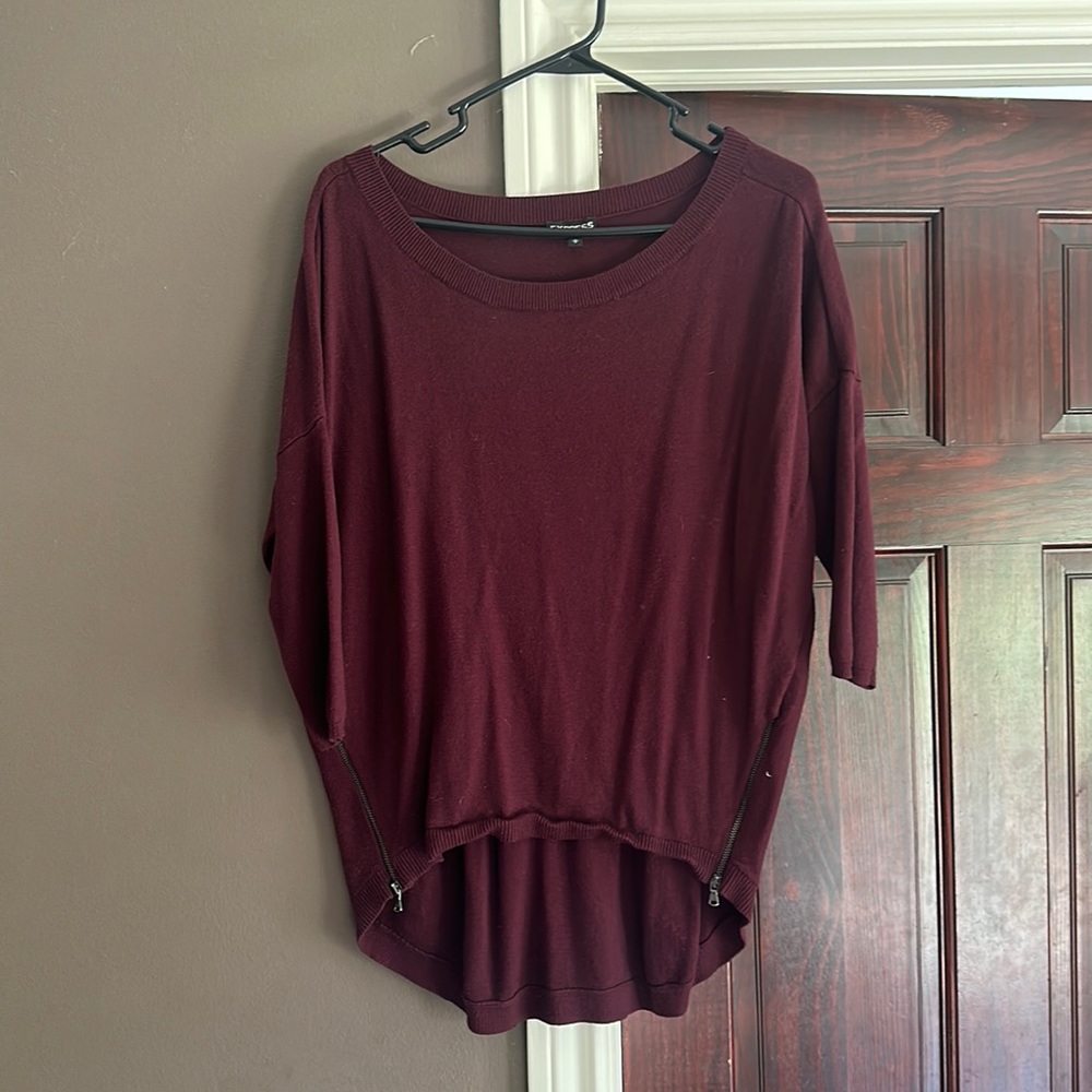Express burgundy sweater